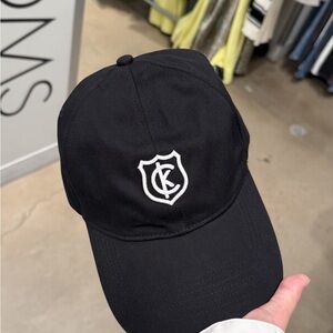 Calvin Klein Black Cap with White Emblem